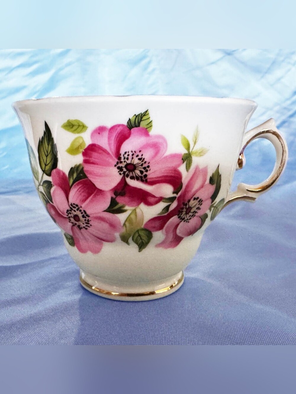 Beautiful Vintage Royal Vale Floral Footed Cup. Made in England!